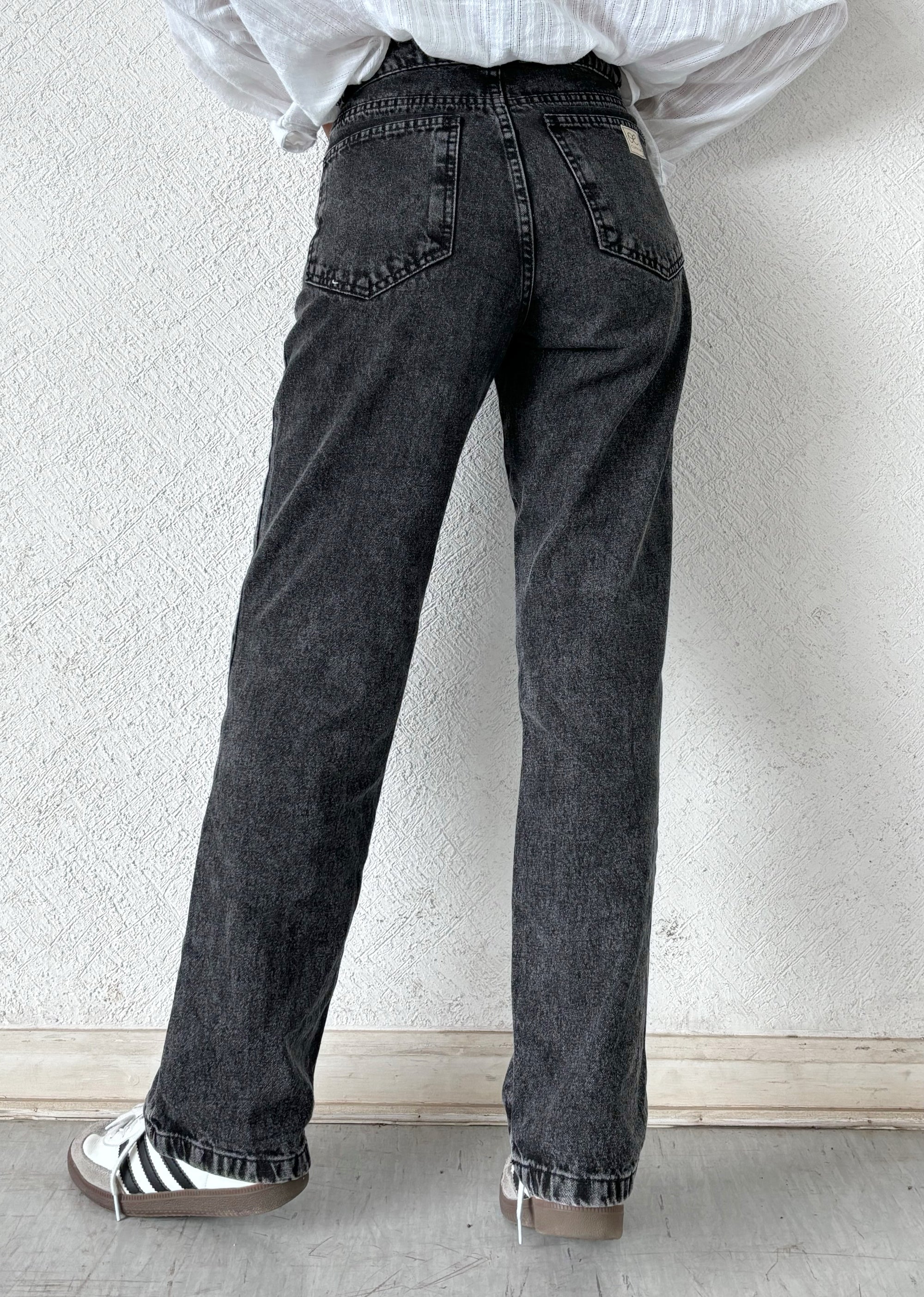 JEANS STRAIGHT BLACK - GIRLS