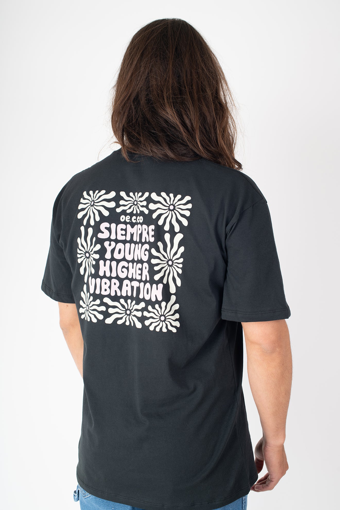 POLERA FLOWERS BLACK