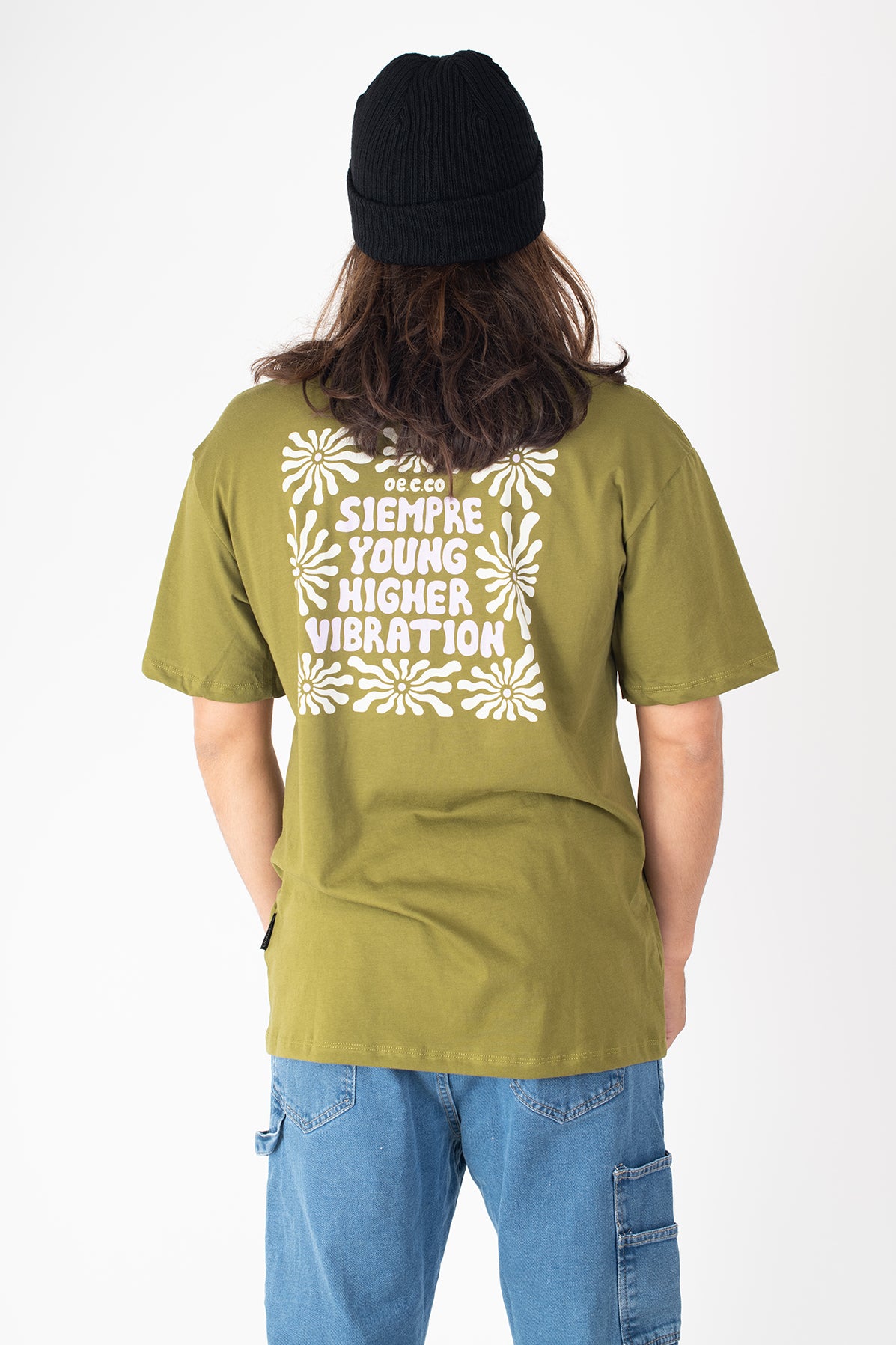 POLERA FLOWERS OLIVE