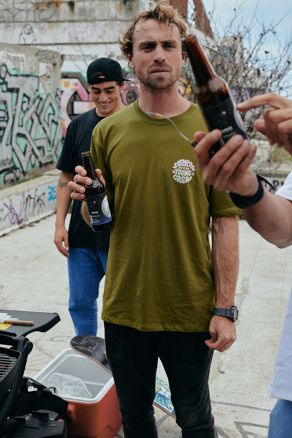 POLERA FLOWERS OLIVE