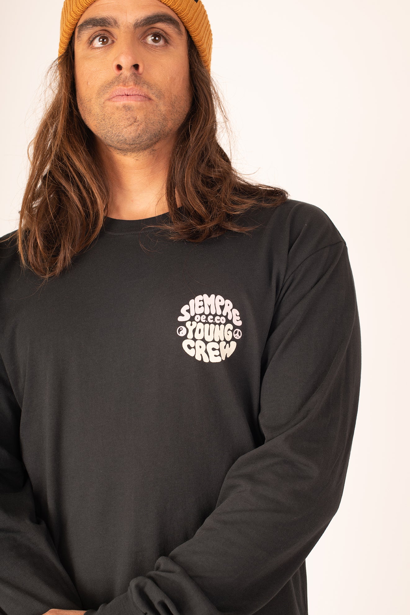 POLERA FLOWERS ML BLACK