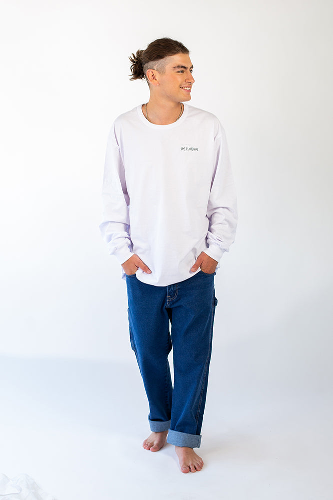 POLERA LOS NIÑOS MANGA LARGA WHITE