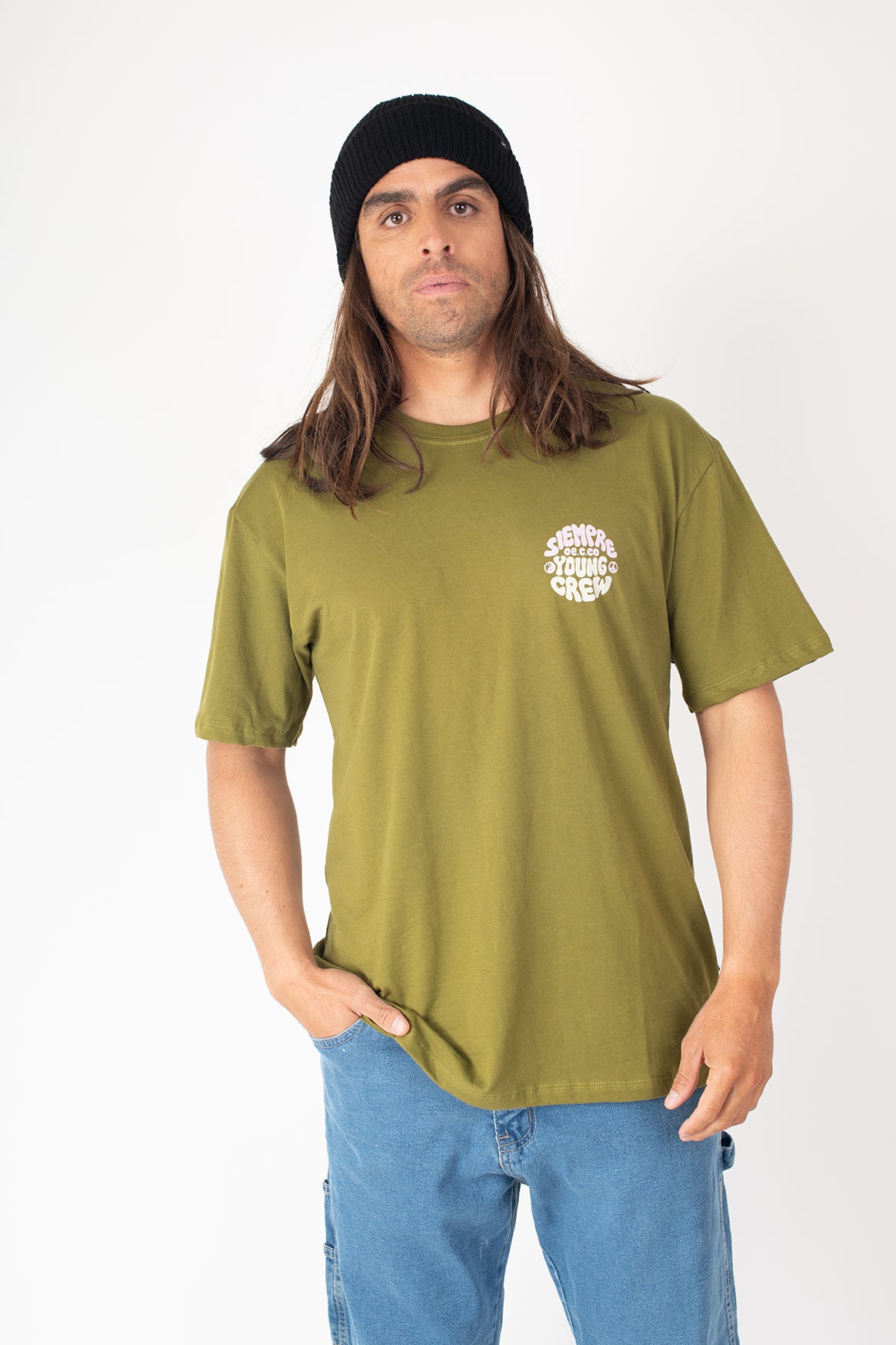 POLERA FLOWERS OLIVE