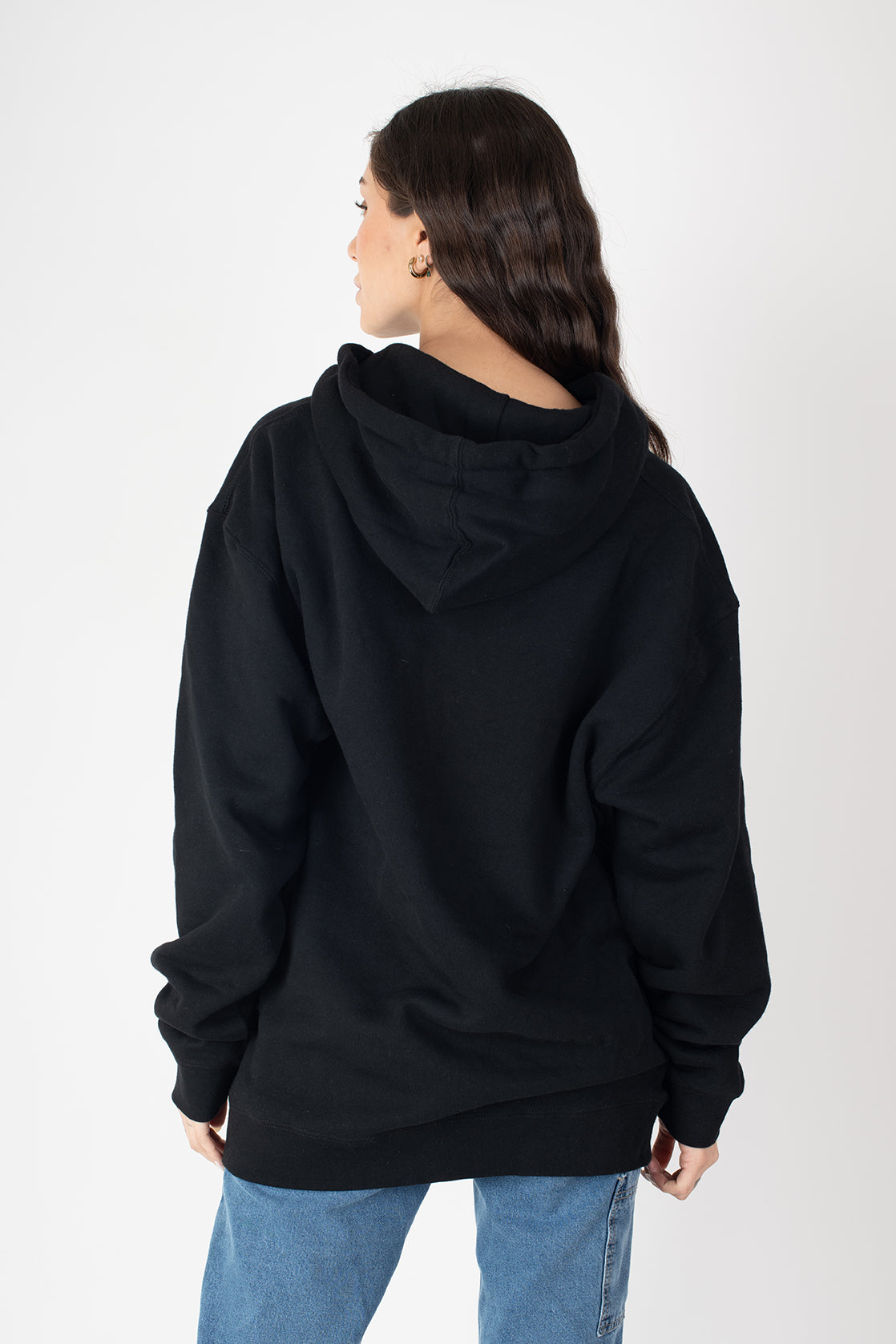 POLERON HOODY CLASSIC SIMPLE BLACK