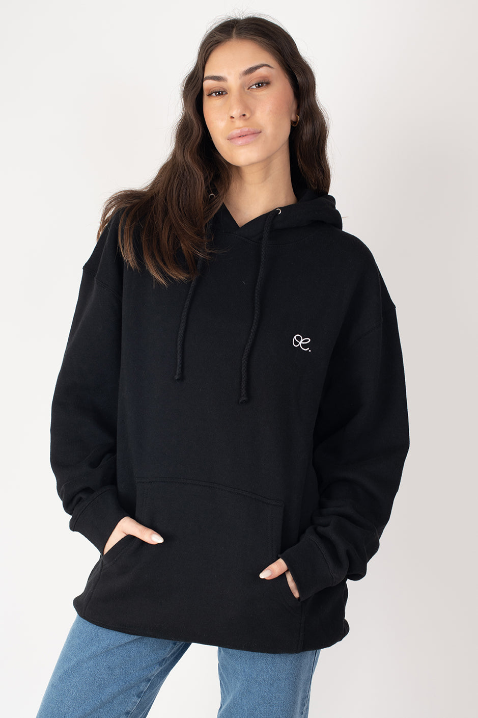 POLERON HOODY CLASSIC SIMPLE BLACK