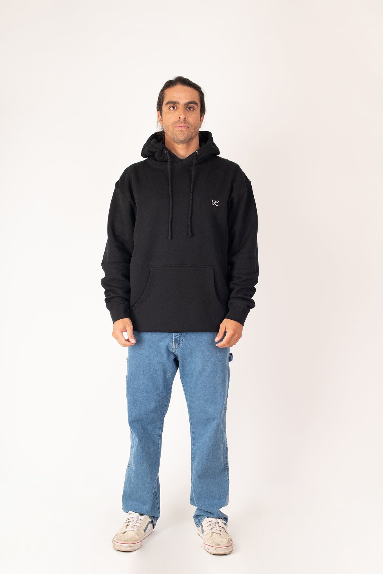 POLERON HOODY CLASSIC SIMPLE BLACK