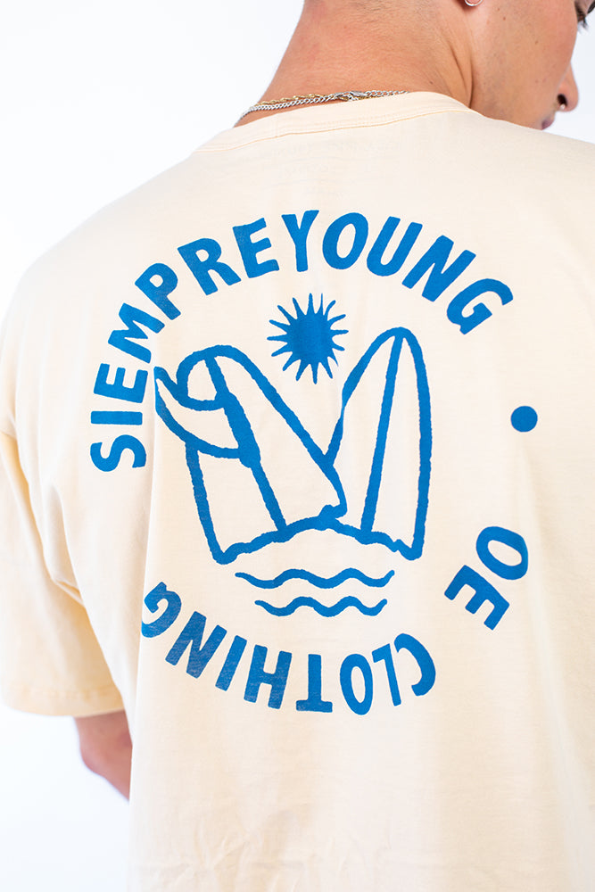 POLERA KEEP SURFING YELLOW - BOYS